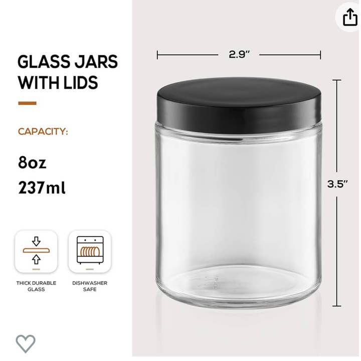 Familiar Fragrances - Wholesale Jar/Filled Candle - 8oz Glass jar Candle unbranded/unlabeled /Pick Fragrance1