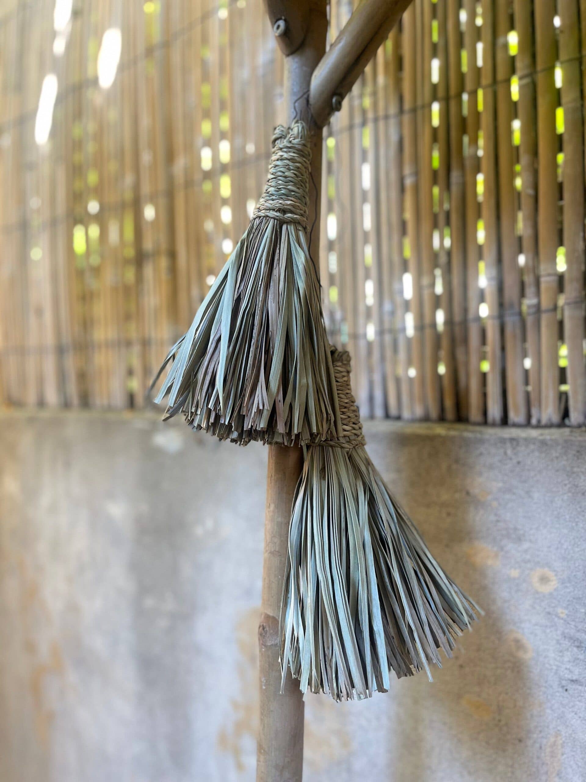 High crafty - Wholesale Wall Accent - Handmade Moroccan Mini Broom Wall Art, Natural Fiber1