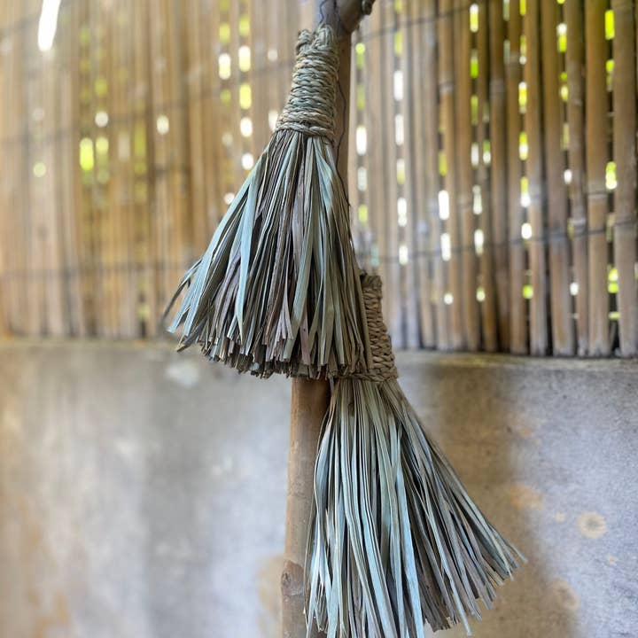 High crafty - Wholesale Wall Accent - Handmade Moroccan Mini Broom Wall Art, Natural Fiber1