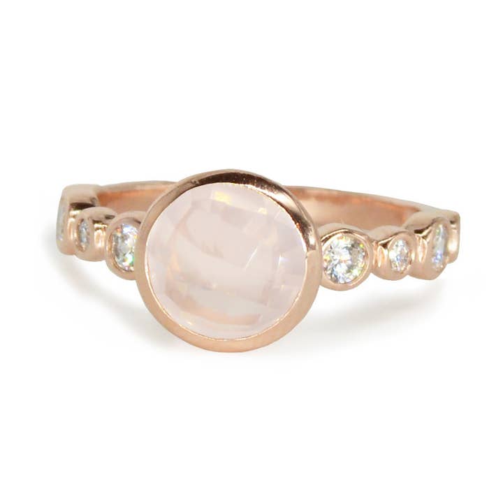 Rose Quartz Ring for wholesale by Kamaria Jewelry