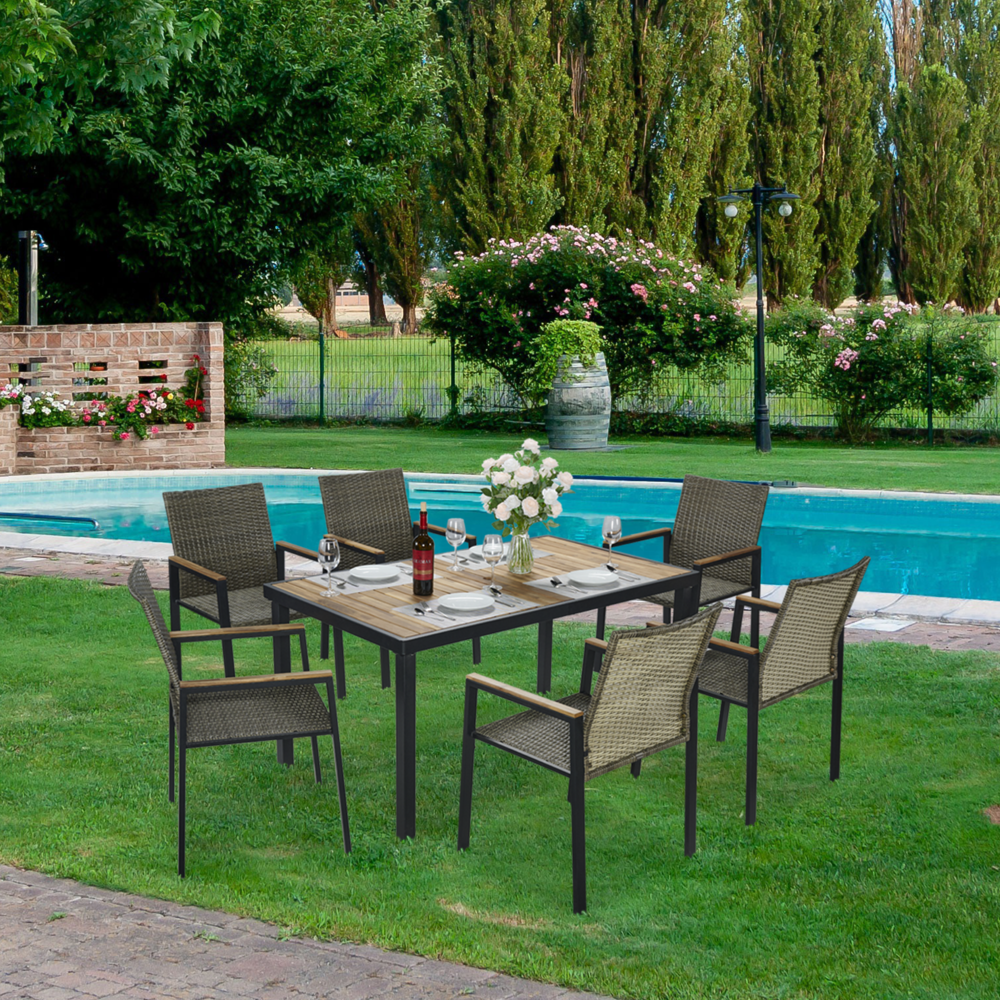 HOMYCASA DESIGN INC - Wholesale Patio Set - All-Weather Outdoor Patio Furniture Sets for Backyard Garden87