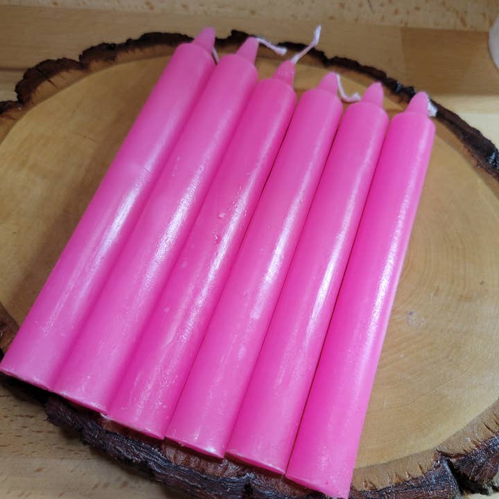 6-Inch Spell Candle Pink Candles Pack of 6 for wholesale by My Magic Place Shop