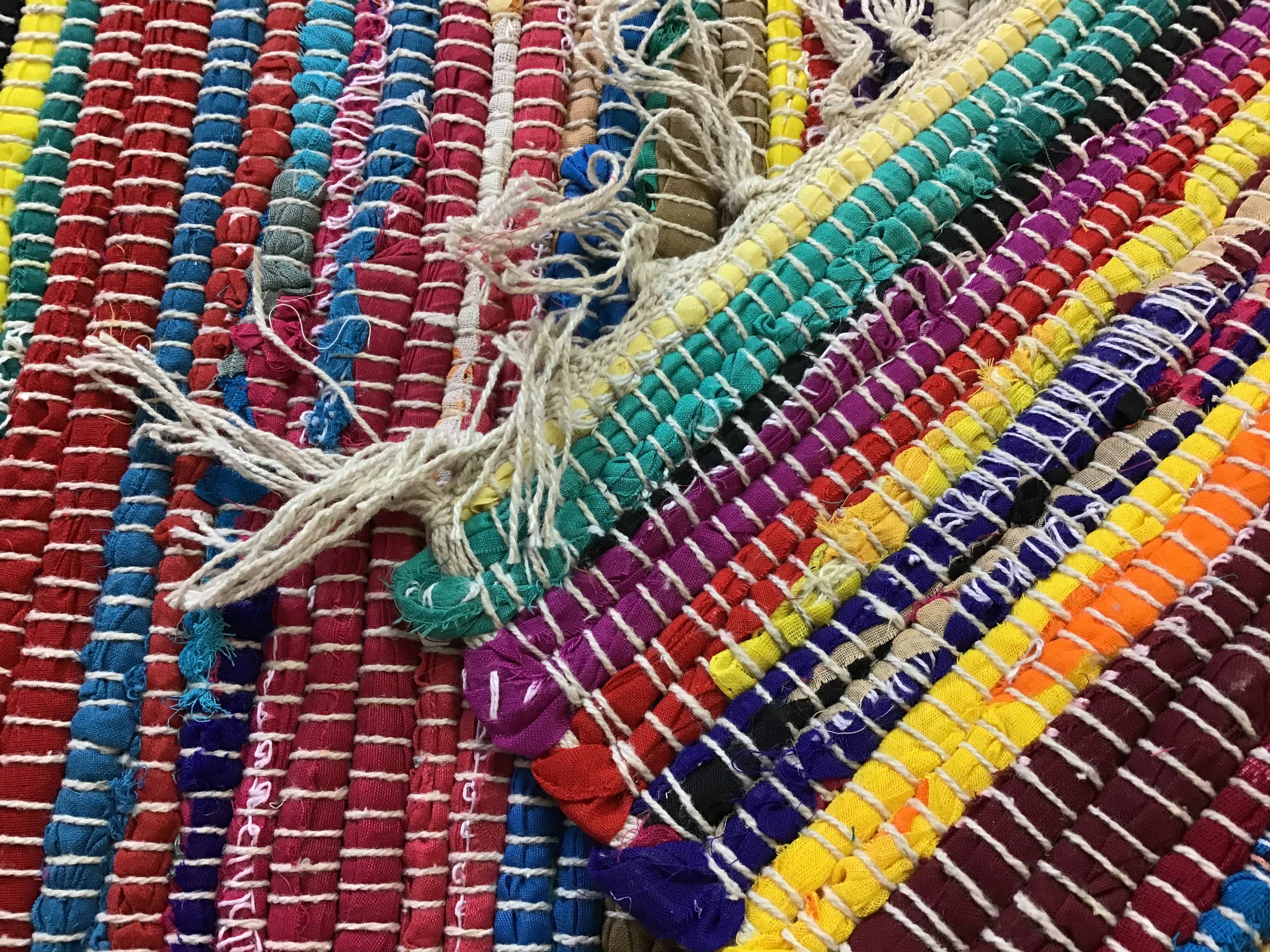 Second Nature Online - Venta al por mayor Alfombra pequeña - Alfombra de trapo SHANTI Shabby Chic, multicolor, diseño de tejido plano12