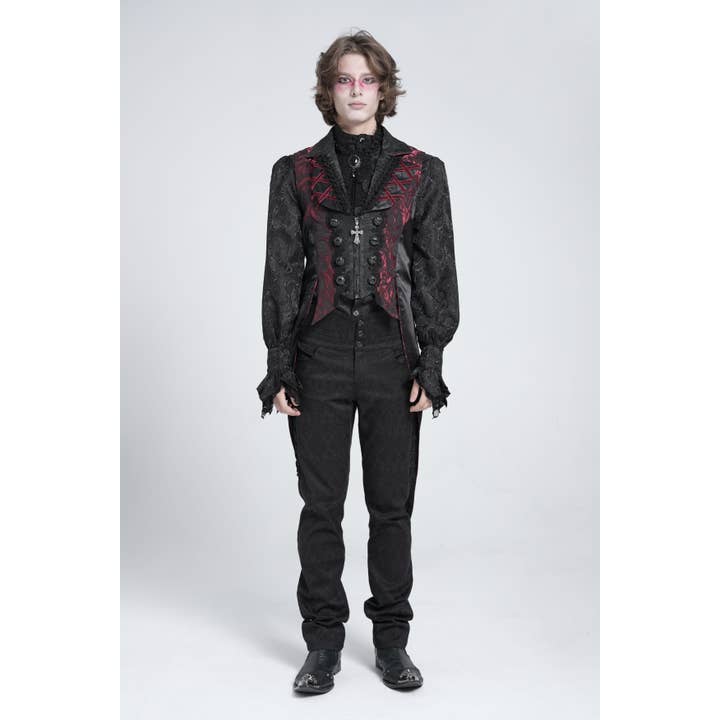 Gilet Frac Jacquard a Stampa Rosa per la vendita all'ingrosso da parte di Western Fashion