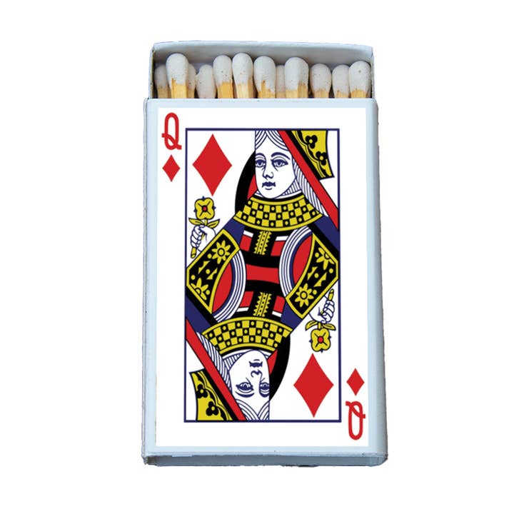 Most Amazing – wholesale Matches – Queen of Diamonds Card Matchbox Candle Acc • Matches