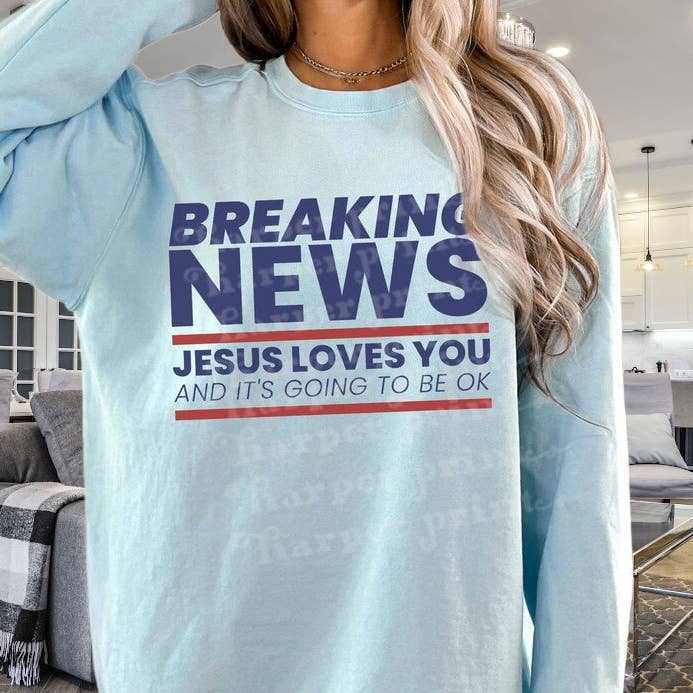 T-shirt eller tröja Christian Breaking New Jesus älskar dig för wholesale av STRONG N FREE CDN