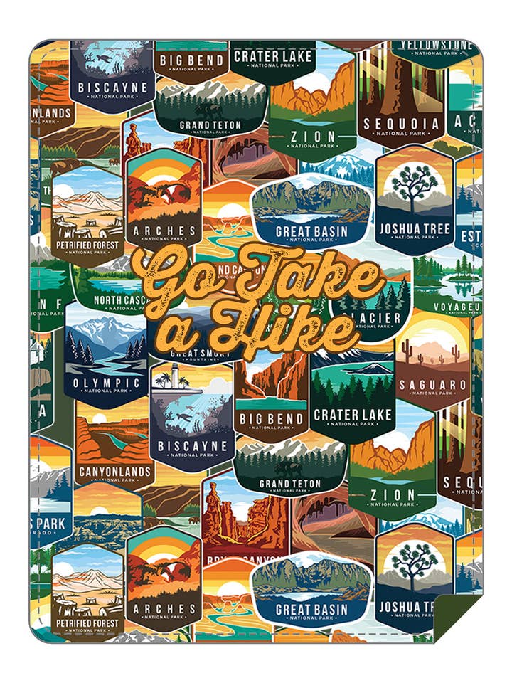 Take A Hike Parks of America Throw Blanket for wholesale by BRIEF INSANITY