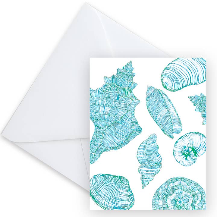 Sea Shells 5 Cards for wholesale by kcm studio, ink.