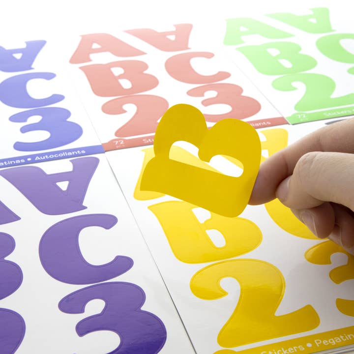 BAZIC Products - Wholesale Sticker - Kids & Baby - Alphabet & Number 2" Classic Color (10 SHEETS)6