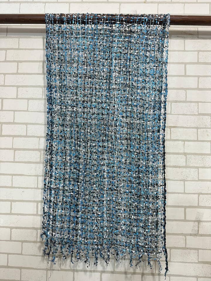 New Colour - Denim - Jomda Net Weave Scarf for wholesale by Cool Trade Winds