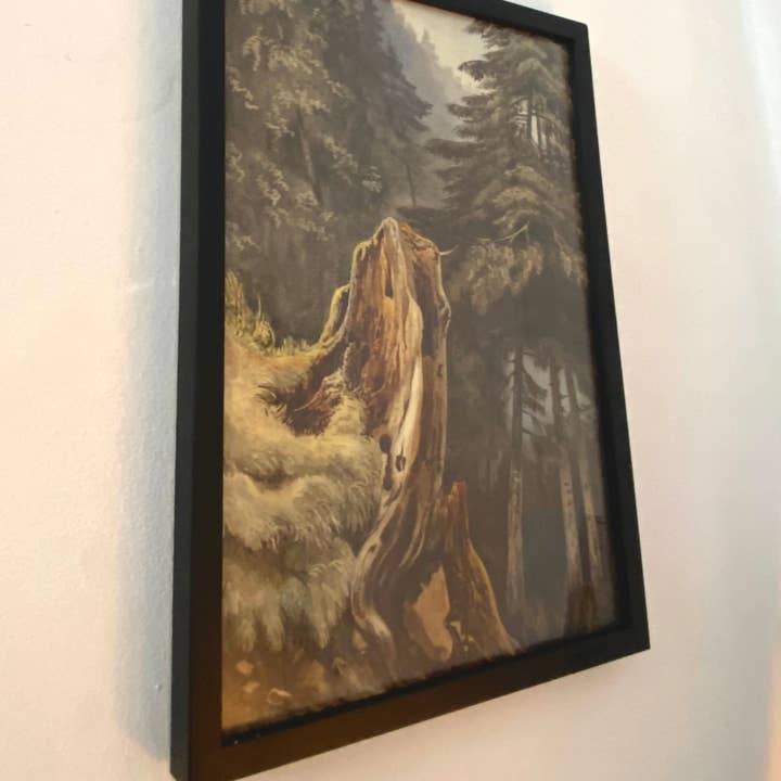 "Tree stump on slope covered with fir trees" Ludwig Philipp (1811-1886) por atacado de EME Culture Art