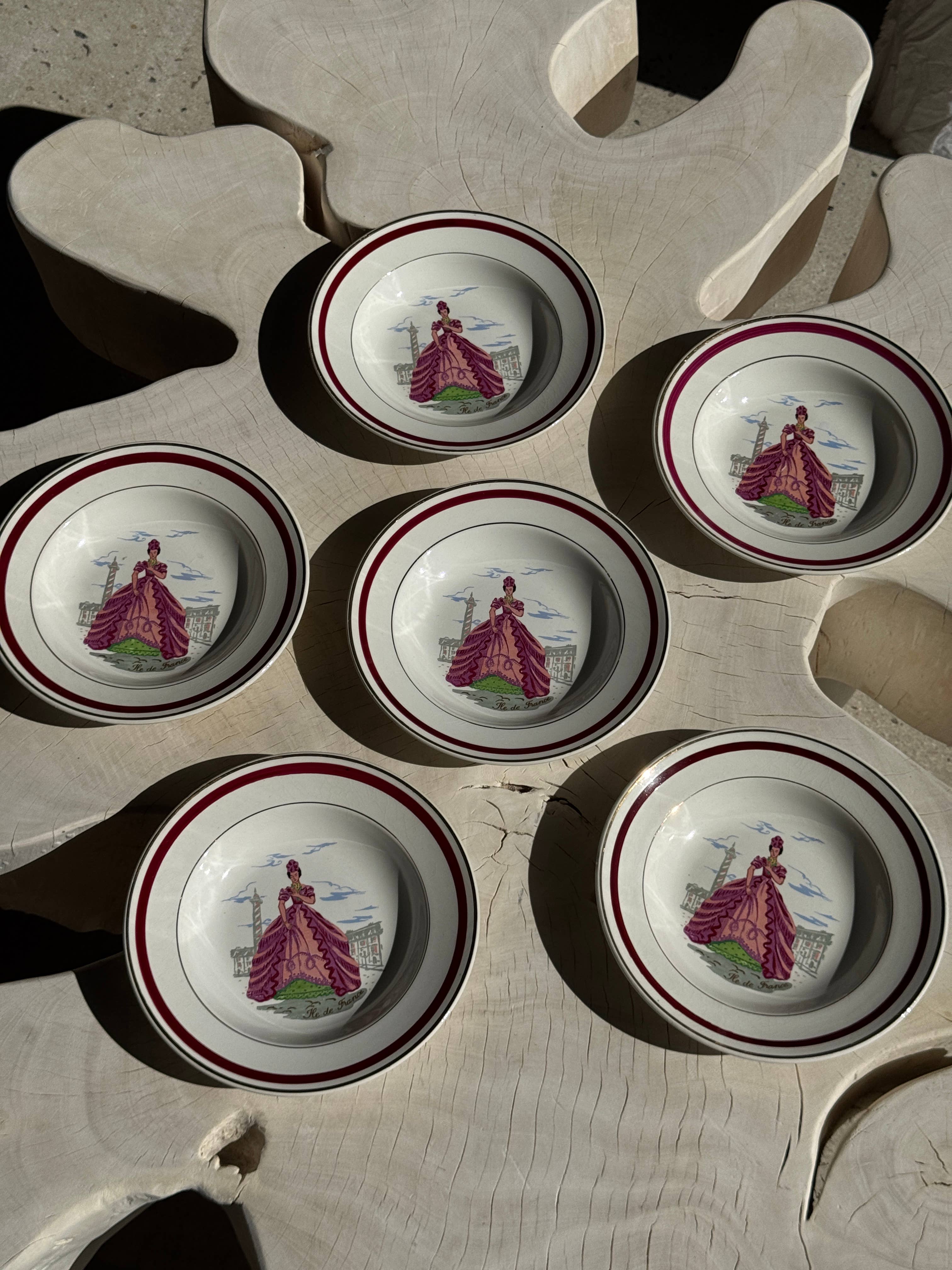 Office Objets - Wholesale Dinner Plate - Set of 6 Ile de France deep plates D22.58