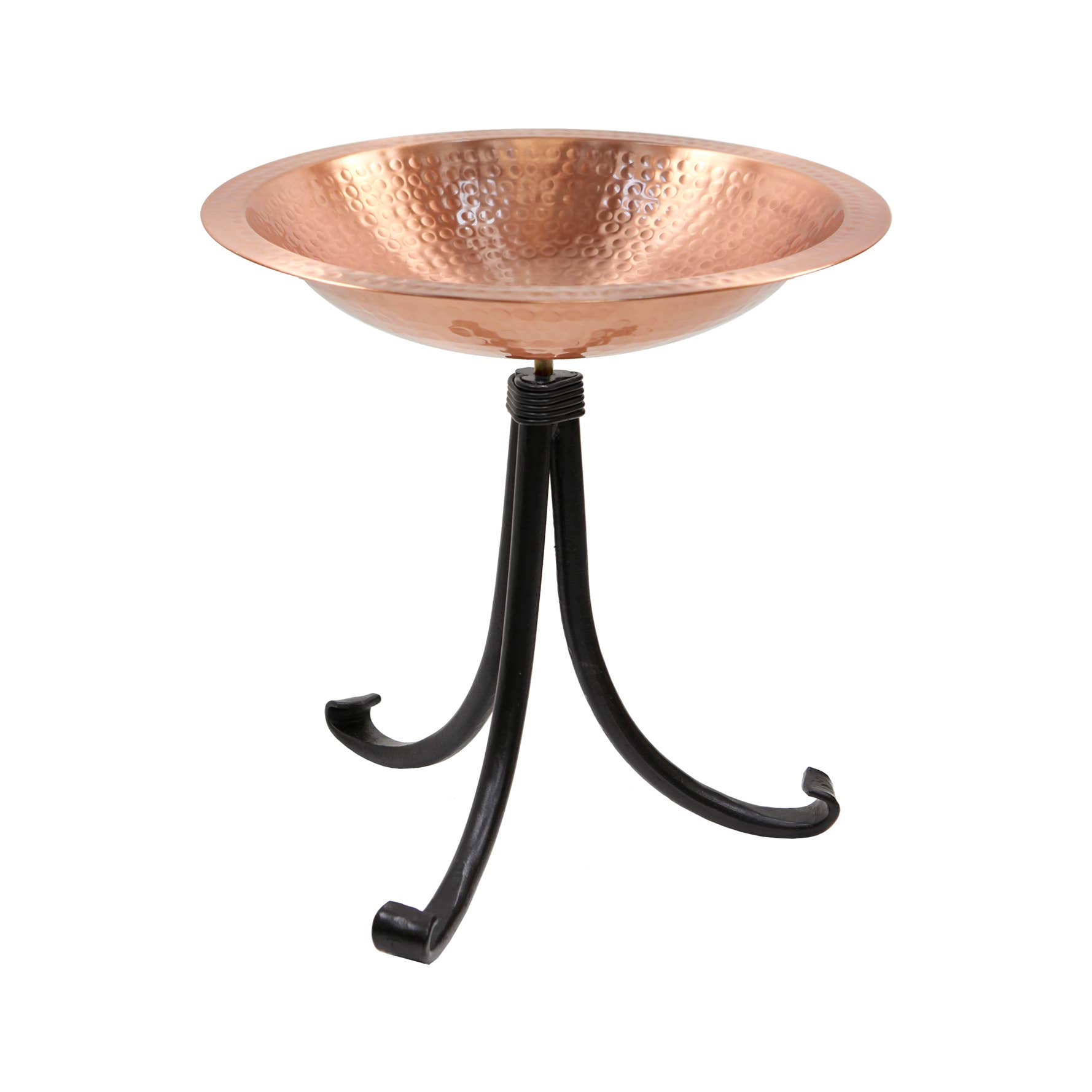 ACHLA Designs - Wholesale Bird Bath - Hammered Solid Copper Birdbath- Tripod Stand0