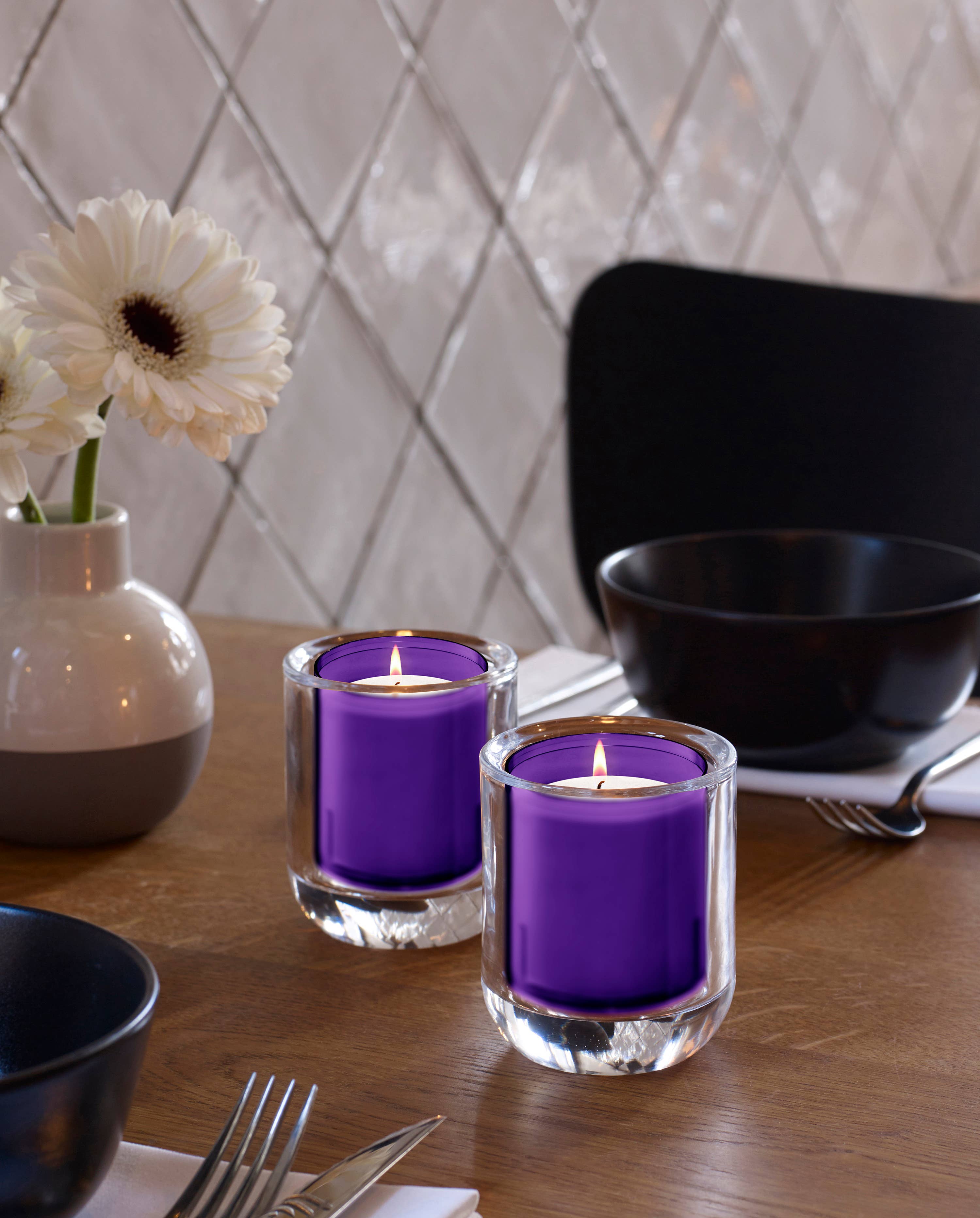 BOLSIUS – Engroshandel Votivlys – Votive lys i klare, ubrydelige plastikglas til restaurantbrug – pakke med 20 stk.49