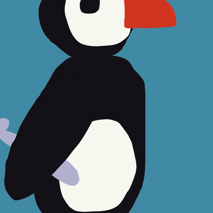 Surprise Radish - Wholesale Art Print - Puffin Art Print | Letter P Alphabet Print2