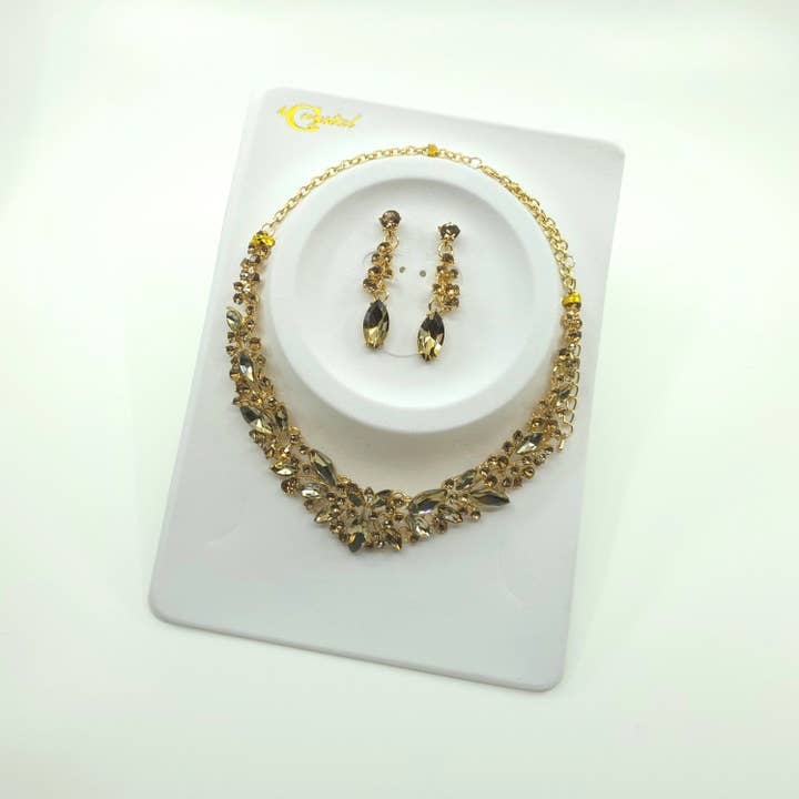 TAPA fashion - Vendita all'ingrosso Parure di gioielli - Set Collana e Orecchini di Cristallo FJN366 (1PC)