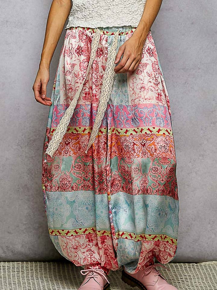 Elastic Waistband Paisley Casual Jogger Pants Set for wholesale by Pol Clothing