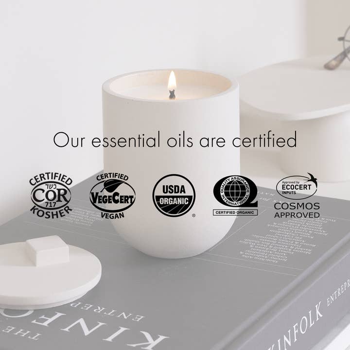 ZOA concept - Wholesale Jar/Filled Candle - Gold & grey handcrafted concrete candle | Medio