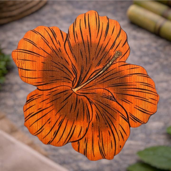 Ibisco rosso per la vendita all'ingrosso da parte di Bamboo Wood Stickers