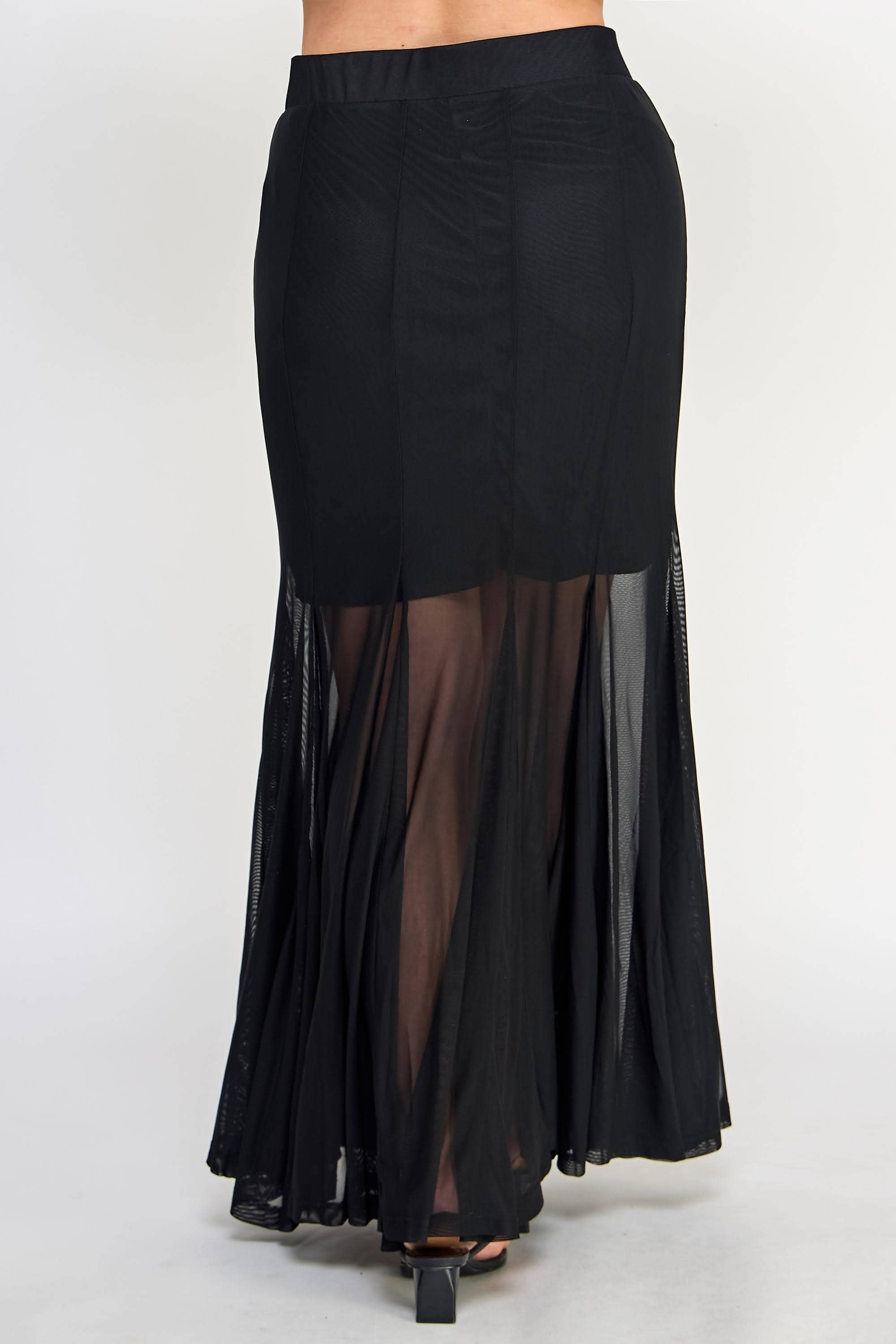 Haute Fox Plus Size & Contemporary – Saia - Mulher por atacado – Saia Maxi de Malha Plus Size SS2384P-SK15