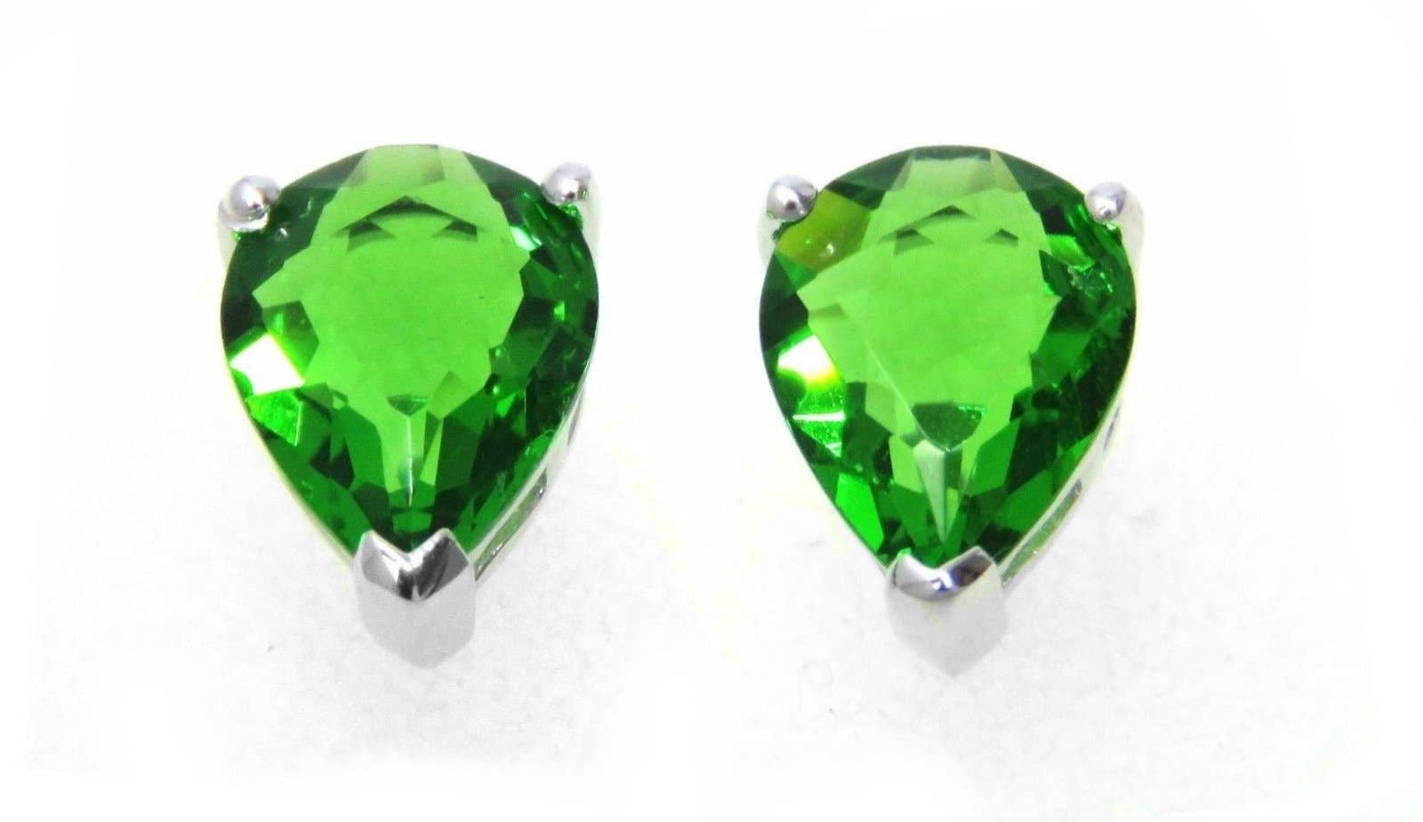 Twan Kee Jewelry - Wholesale Stud/Post Earrings - E60709P Mt St Helens Helenite Pear Shape Stud Earrings1