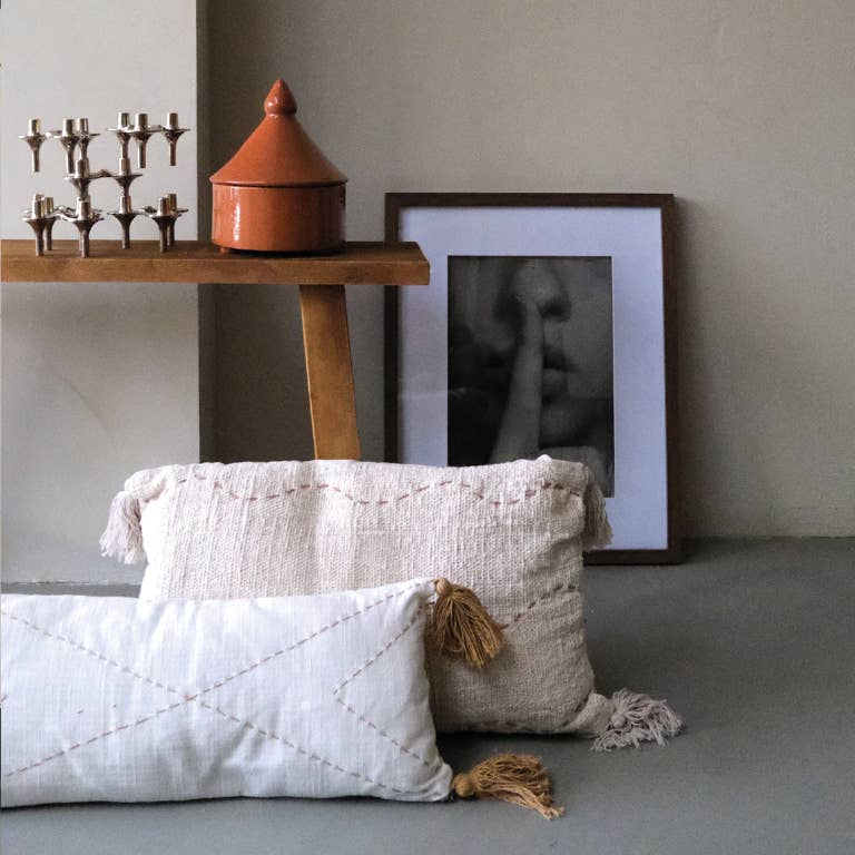 ByBazz - Venta al por mayor Cojín decorativo - Cojín Canggu de algodón con textura gruesa hecho a mano en Bali5