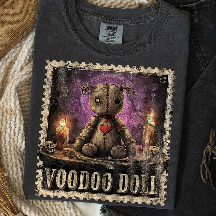 Flawless Transfers - Wholesale Sublimation Transfer - Voodoo Doll Vintage Stamp #2329 DTF Transfer