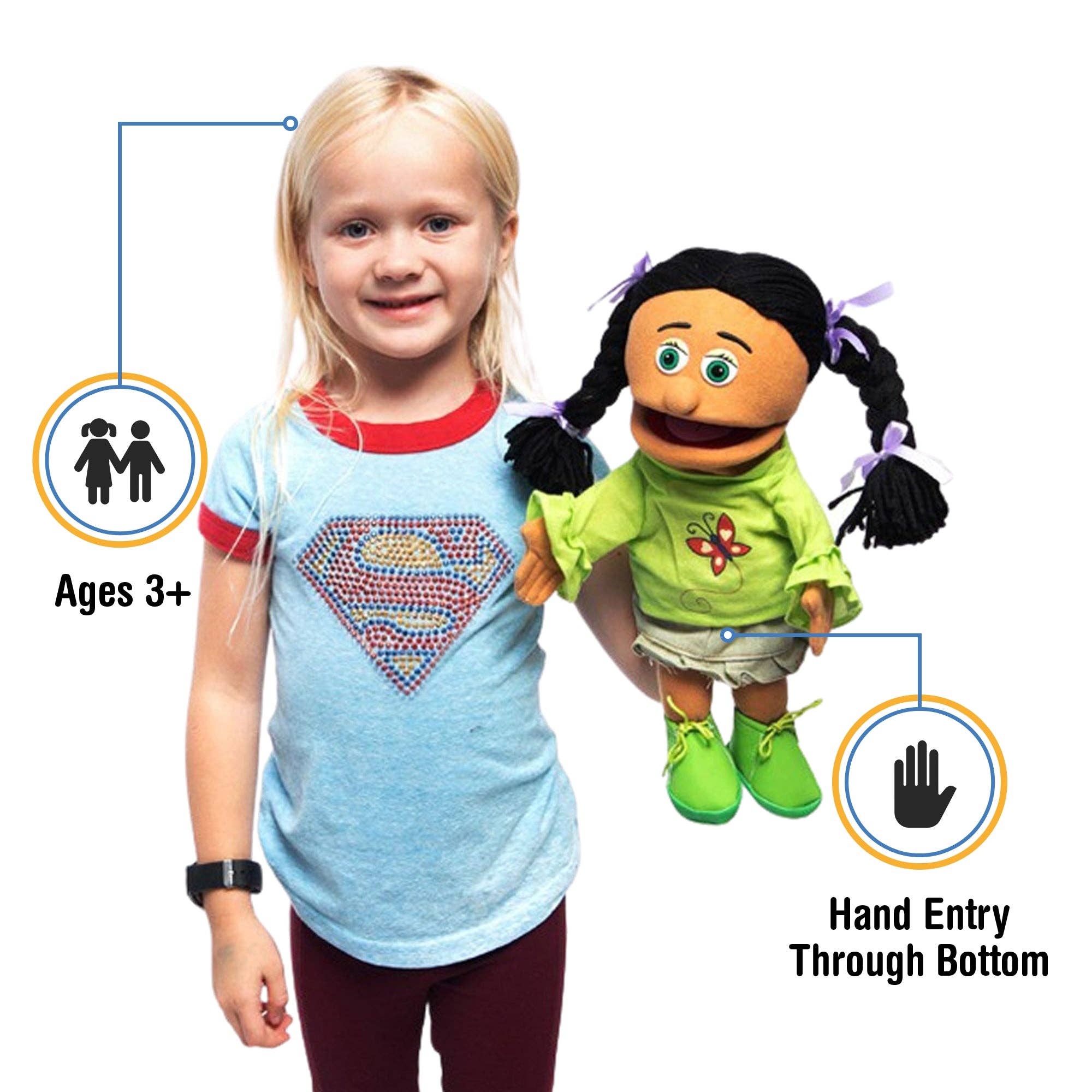 Silly Puppets - Wholesale Puppet - Kids & Baby - Silly Puppets Jasmine, Hispanic (14")1