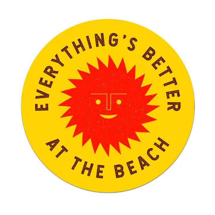 Beach Sticker for wholesale by Sweet Bippy Press