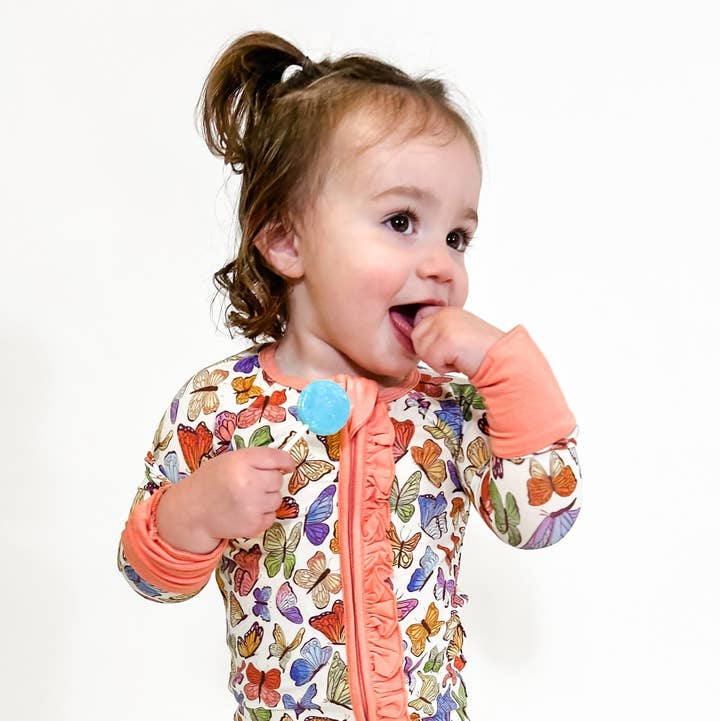 Goosies - Wholesale Sleepsuit - Baby - Butterflies - Convertible Zip Pajamas (Discontinued)1