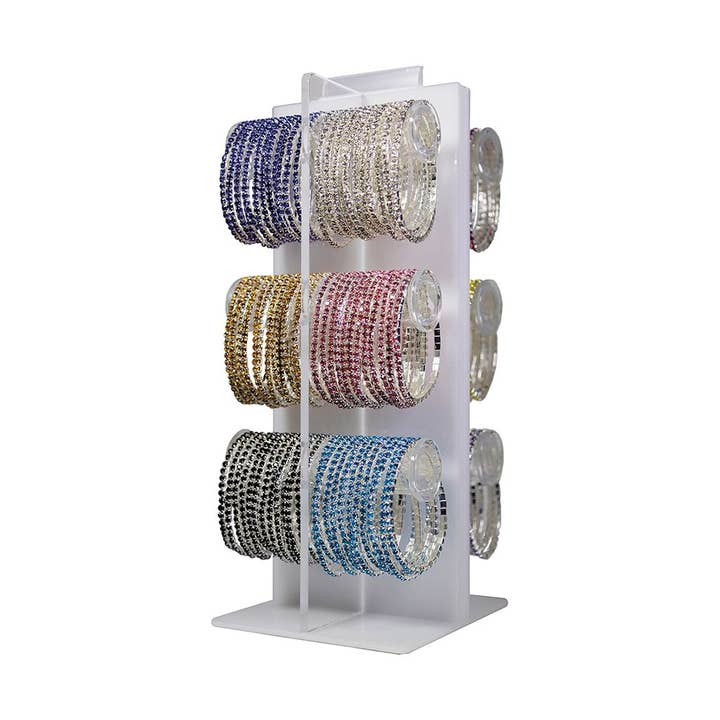 Crystal Tennis Stretch Bracelets | ASSORTMENT for wholesale by My Fun Colors
