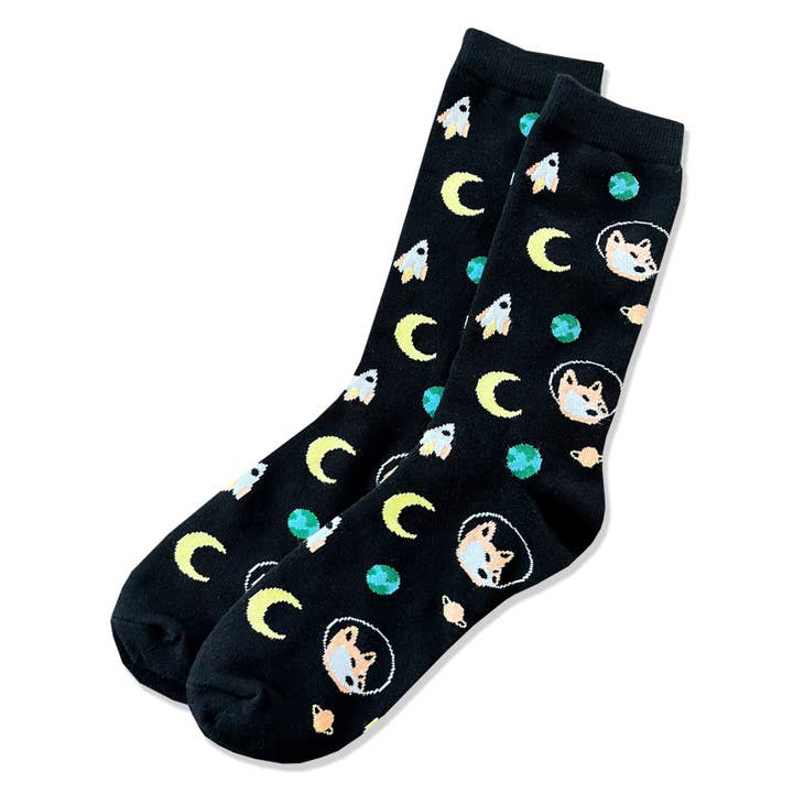 Astro Shiba Socks for wholesale by Bandage Brigade
