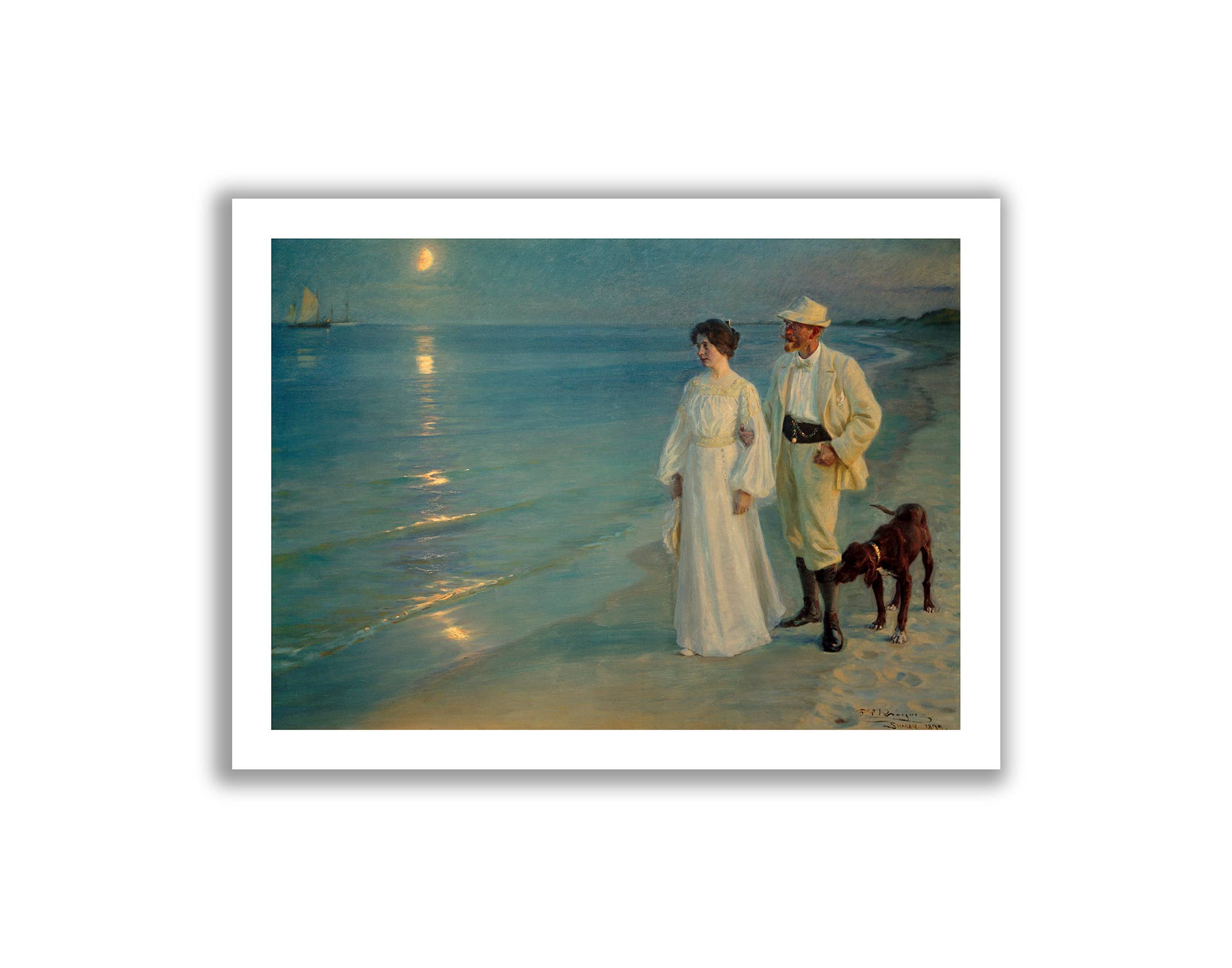 Go To Design - Wholesale Art Print - Fine art print Summer Evening on the Beach unframed wall art