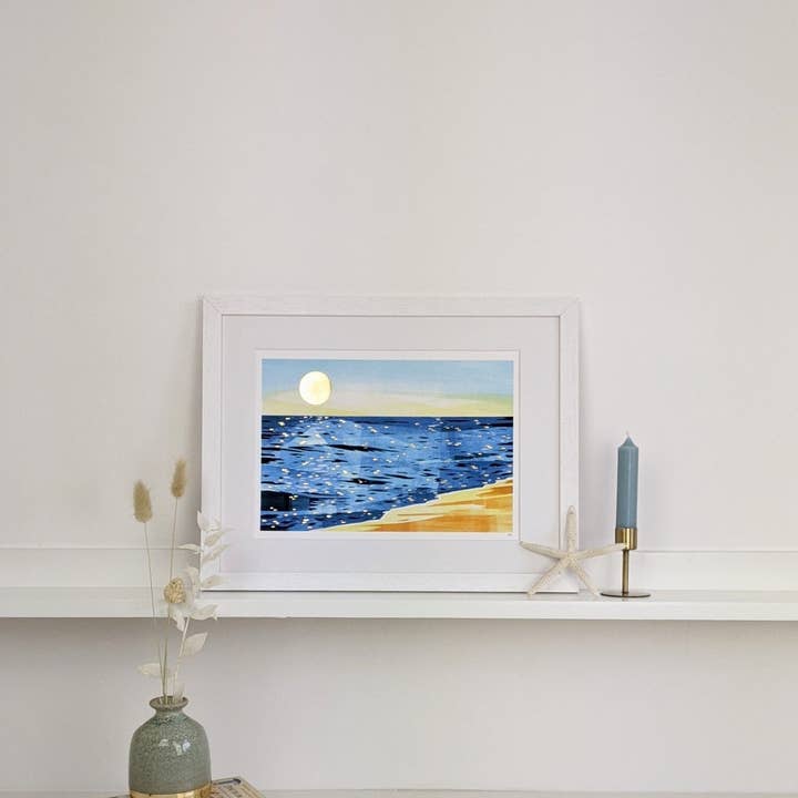 Slow Sunday - Wholesale Art Print - ‘Golden Hour 2’ Beach Scene Fine Art Print5