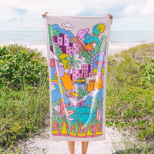 Sunshine Beach Towel for wholesale by Stoefs Studio