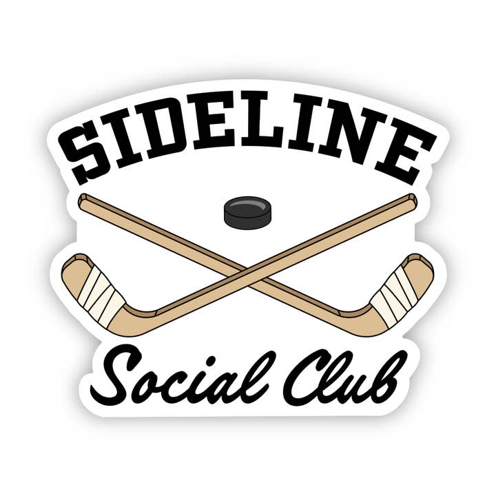 Sideline Social Club Hockey Game Day Sticker for wholesale by Big Moods