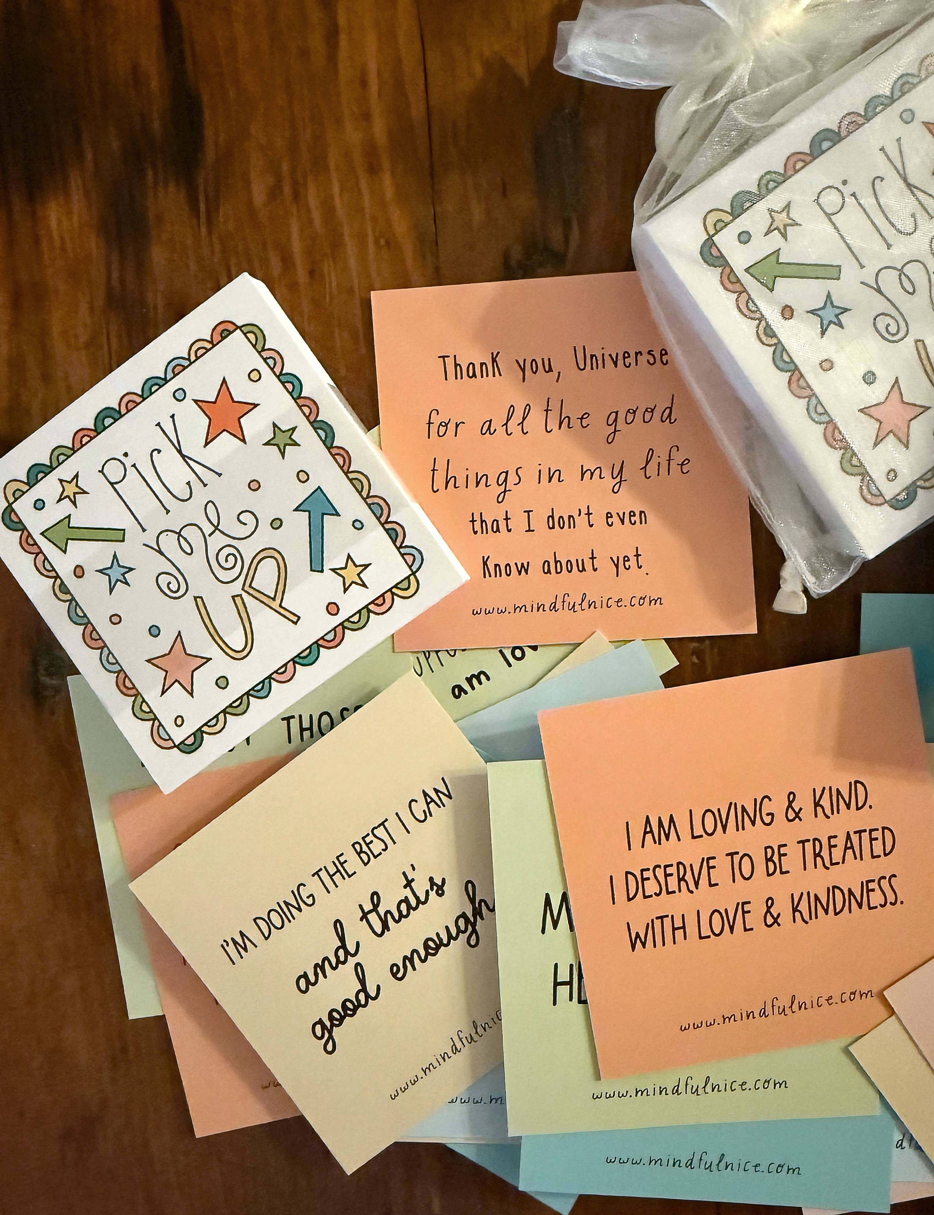 Mindfulnice - Wholesale Meditation Supplies - Pick Me Up Affirmation Cards for Mental Health & Wellness1