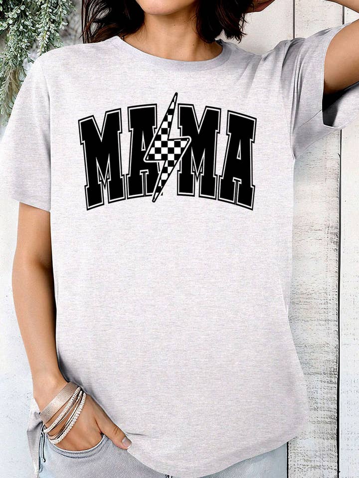 T-shirt en coton épais MAMA Graphic. pour la vente par DG WORLD