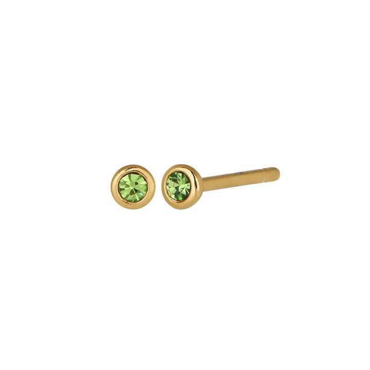 The Land of Salt - Wholesale Stud/Post Earrings - Birthstone Stud Earrings in Gold - Choose Stone14