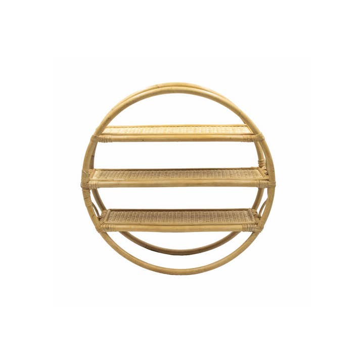 Vagabond Vintage - Wholesale Wall Mounted Shelf - Round Rattan Shelf