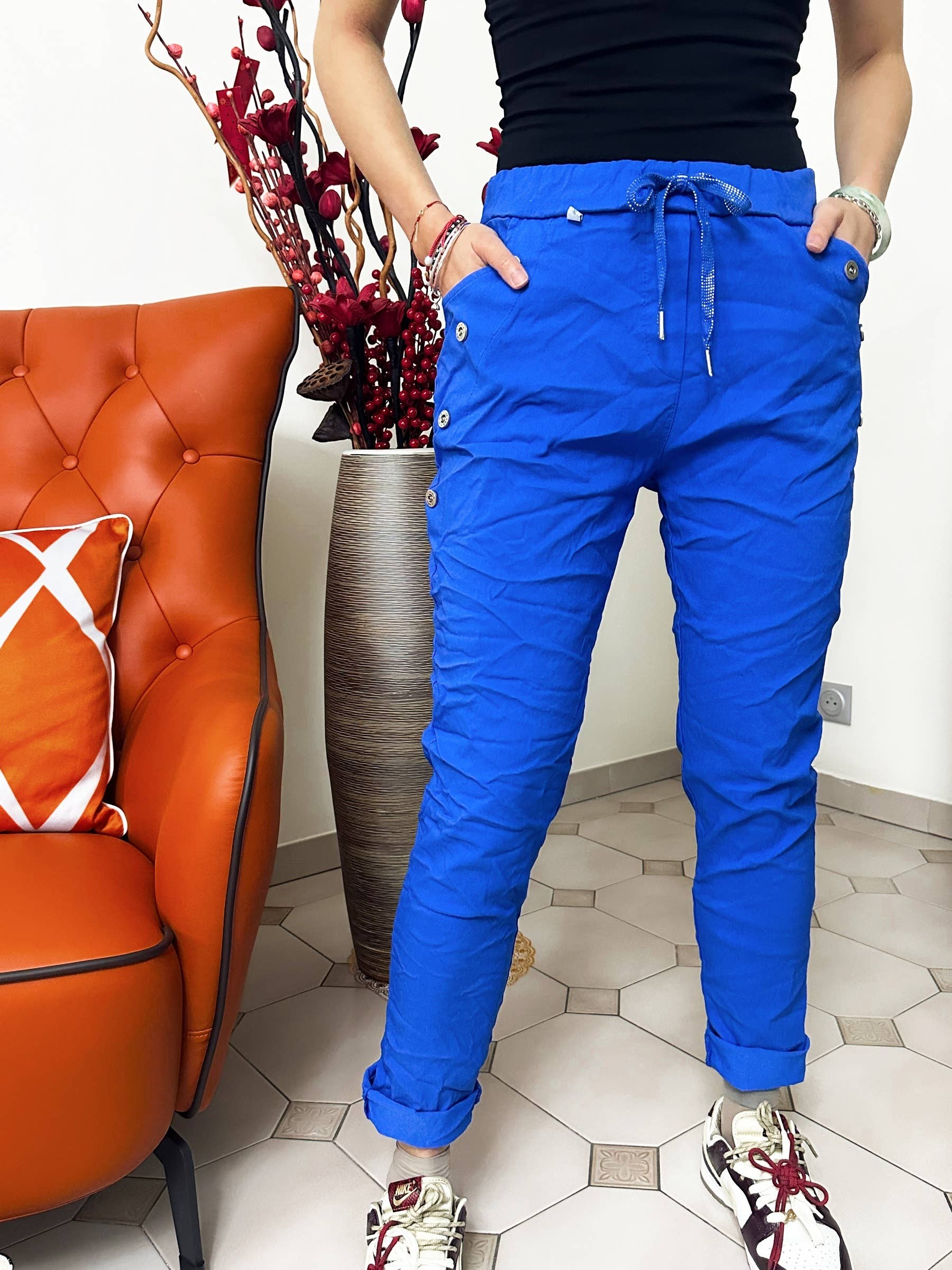 ZAFA PARIS - Wholesale Broek - Dames - 14F22P229 - magic viscose broek met knoop5