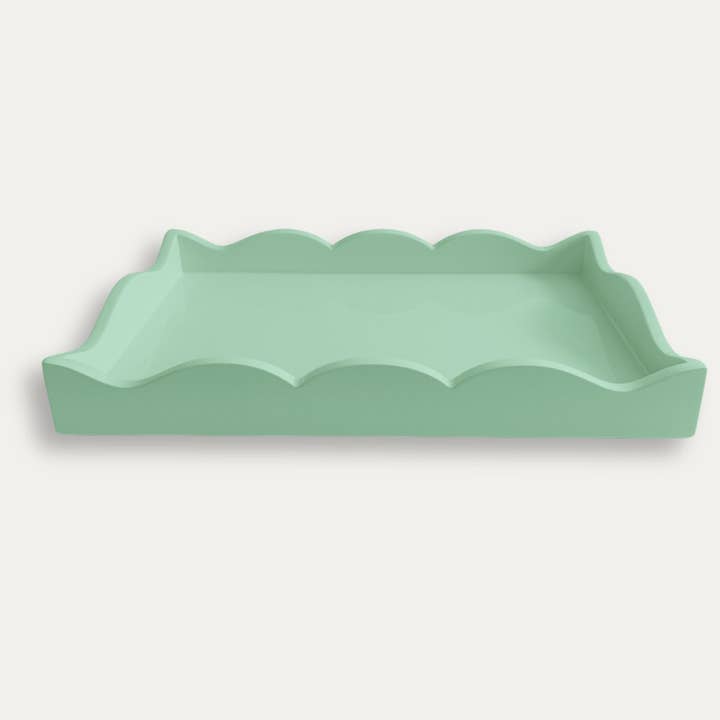 Scalloped Book Topper Tray - Mint Green for wholesale by Pastel Proper