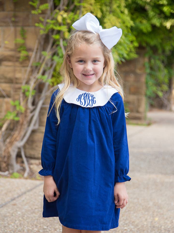 Love That Cotton - Vendita all'ingrosso Vestito - Bambini - Abito Vescovo in velluto a coste - Navy0