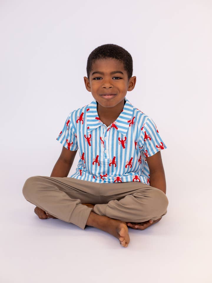 Goosies - Wholesale Shirt - Kids - Little Pinchers Crawfish/Lobsters - SS Polo Shirt2
