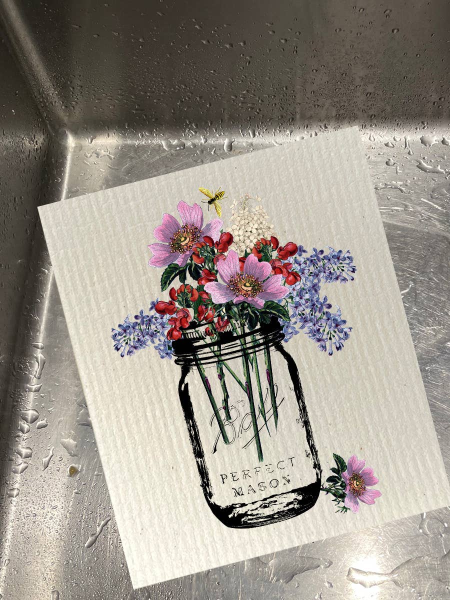 Knollwood Lane - Vente Torchon - Ensemble de 2 torchons biodégradables Floral Collection TWO9