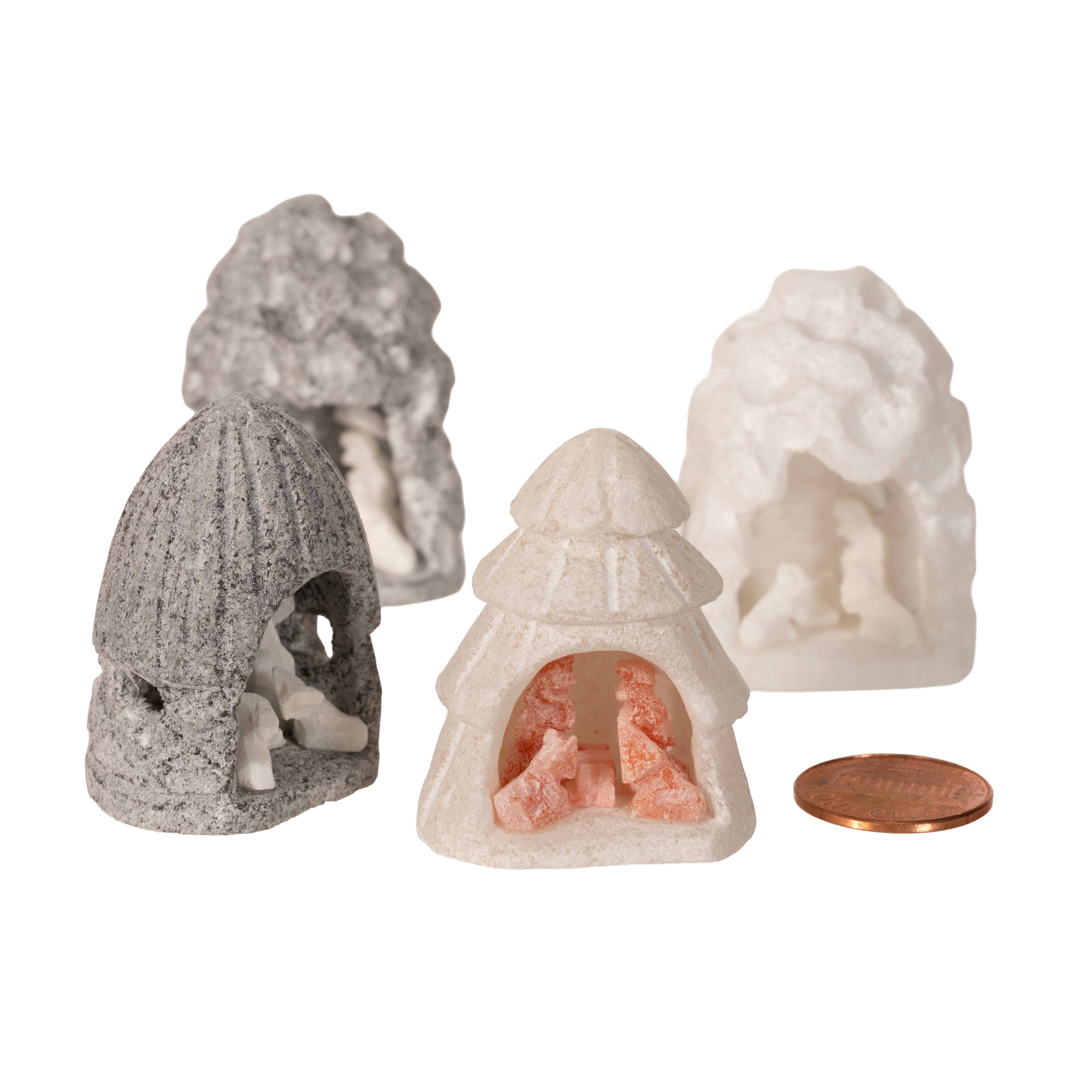 Lucuma Designs - Wholesale Nativity Scene Decor - Nativity Alabaster Carving - Mini 1.25" (sold in 12's) - Natural Gift1
