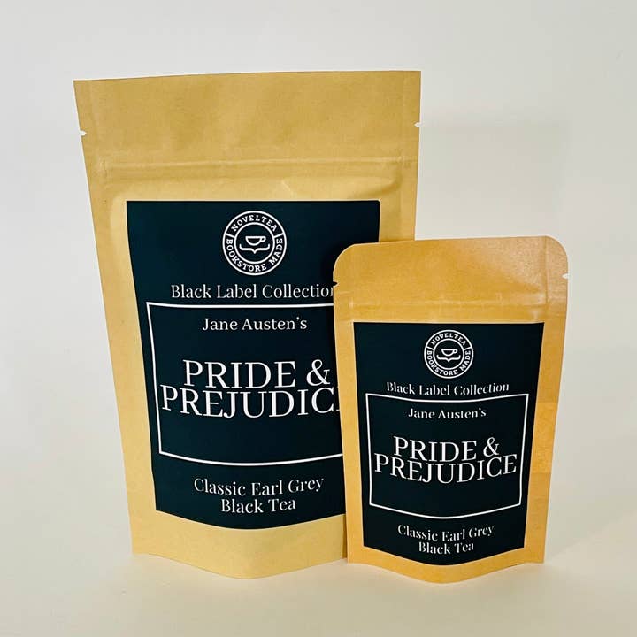 Pride and Prejudice geïnspireerde Earl Grey zwarte thee voor wholesale door NovelTea Bookstore & Gifts