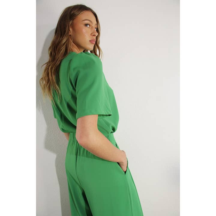 Top and Pants Set - Green Color for wholesale on Faire