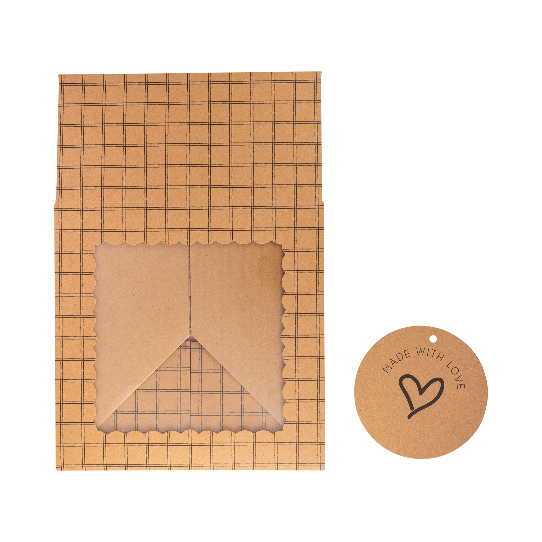 My Mind’s Eye - Wholesale Gift Box - PEA1003 - Made with Love Kraft Cookie Box4