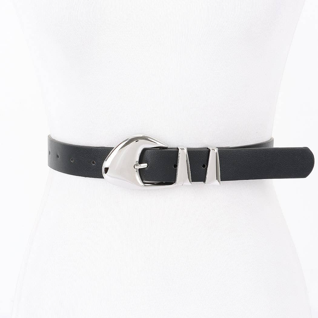 3AM BY H&D ACCESSORIES - Wholesale Belt - Women's - Faux Leather Multi Metal Buckle Belt1